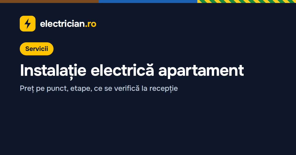 Instalație electrică apartament — Instalație Electrică Apartament: Preț 2026 și Etape